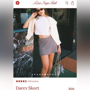 Lisa Says Gah Plaid Mini Skort